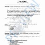 the lottery by shirley jackson worksheet